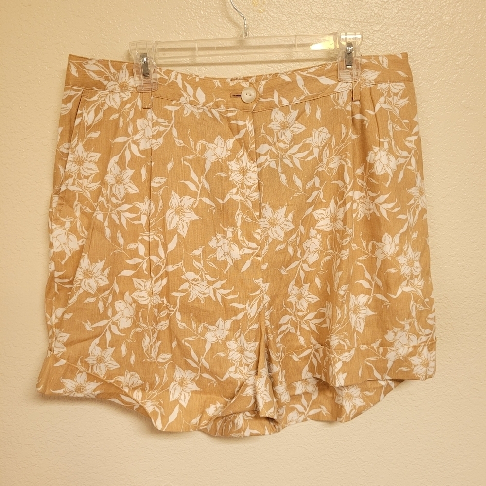 Rag and Bone Ivy Print Tan Linen Blend Shorts NWT - image 4